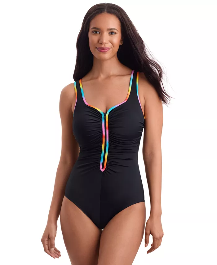 Купальник женский цельный с застежкой-молнией и сборкой по бокам ShapeSolver ShapeSolver Sport by Mimi Flamingo, мультиколор
Купальник женский цельный с застежкой-молнией и сборкой по бокам ShapeSolver ShapeSolver Sport by Mimi Flamingo, мультиколор