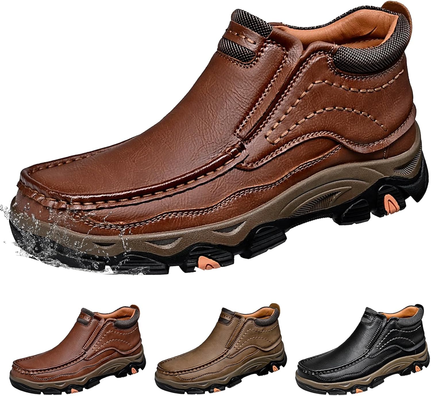 Мужские кожаные классические лоферы с запрессовкой, водонепроницаемые ботинки для мужчин, легкие, дышащие, нескользящие деловые и походные туфли для свадеб, прогулок и путешествий Generic, коричневый
Мужские кожаные классические лоферы с запрессовкой, водонепроницаемые ботинки для мужчин, легкие, дышащие, нескользящие деловые и походные туфли для свадеб, прогулок и путешествий Generic, коричневый