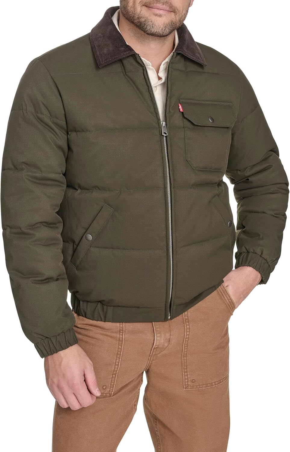 Мужская стеганая куртка Levi's Depot с воротником из шерпы, Olive
Мужская стеганая куртка Levi's Depot с воротником из шерпы, Olive