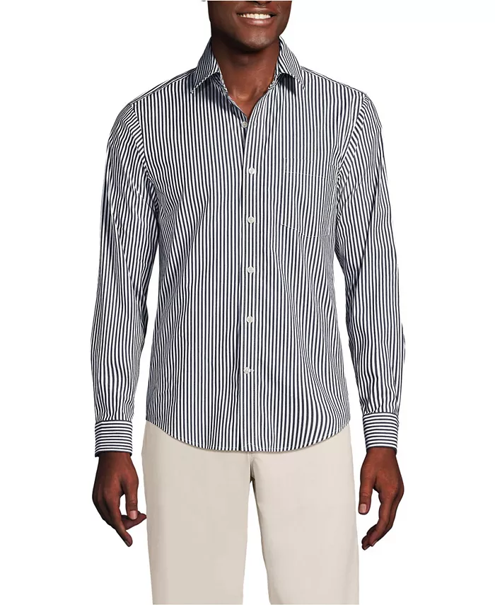 Мужская классическая рубашка с длинным рукавом Travel Kit Lands' End, черный
Мужская классическая рубашка с длинным рукавом Travel Kit Lands' End, черный