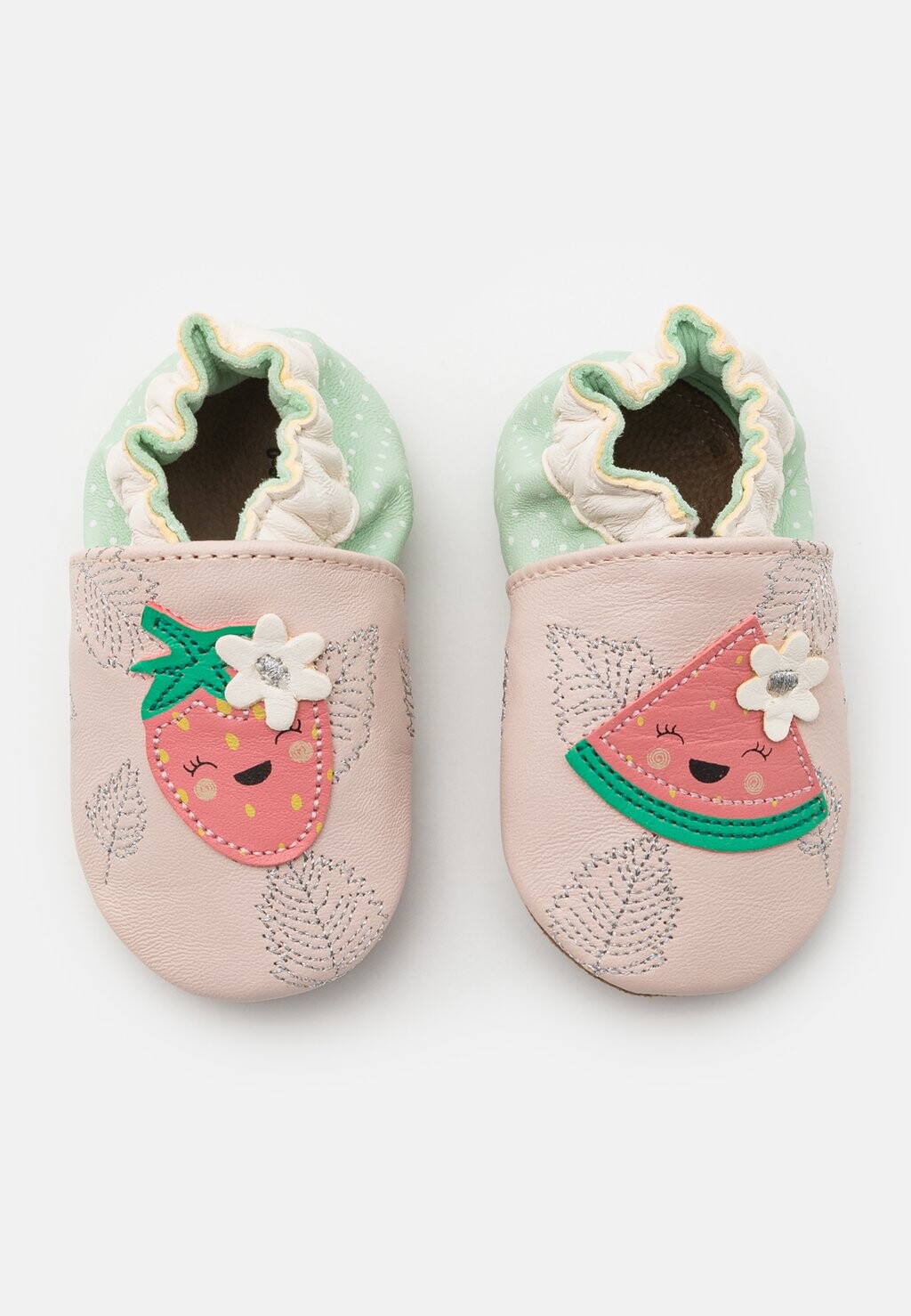 Туфли для ползания FRUIT'S PARTY Robeez, цвет rose clair/vert clair
Туфли для ползания FRUIT'S PARTY Robeez, цвет rose clair/vert clair