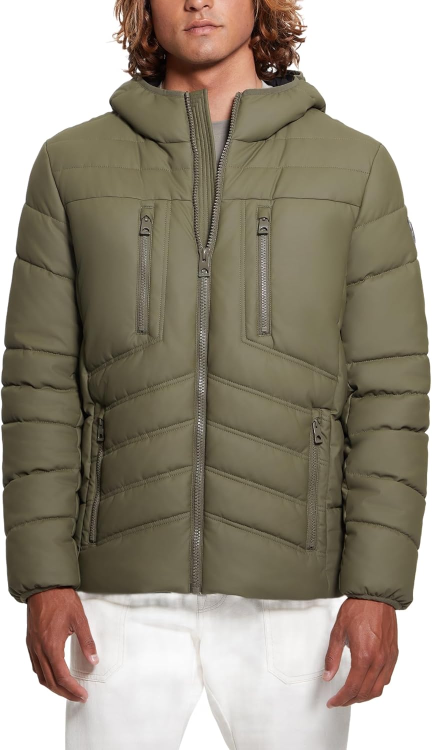 Мужская утепленная куртка с капюшоном Leo Tech от GUESS, Olive Morning
Мужская утепленная куртка с капюшоном Leo Tech от GUESS, Olive Morning