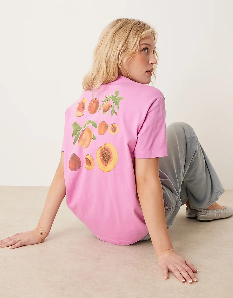 Футболка Abercrombie & Fitch свободного кроя с короткими рукавами и принтом розового цвета
Футболка Abercrombie & Fitch свободного кроя с короткими рукавами и принтом розового цвета