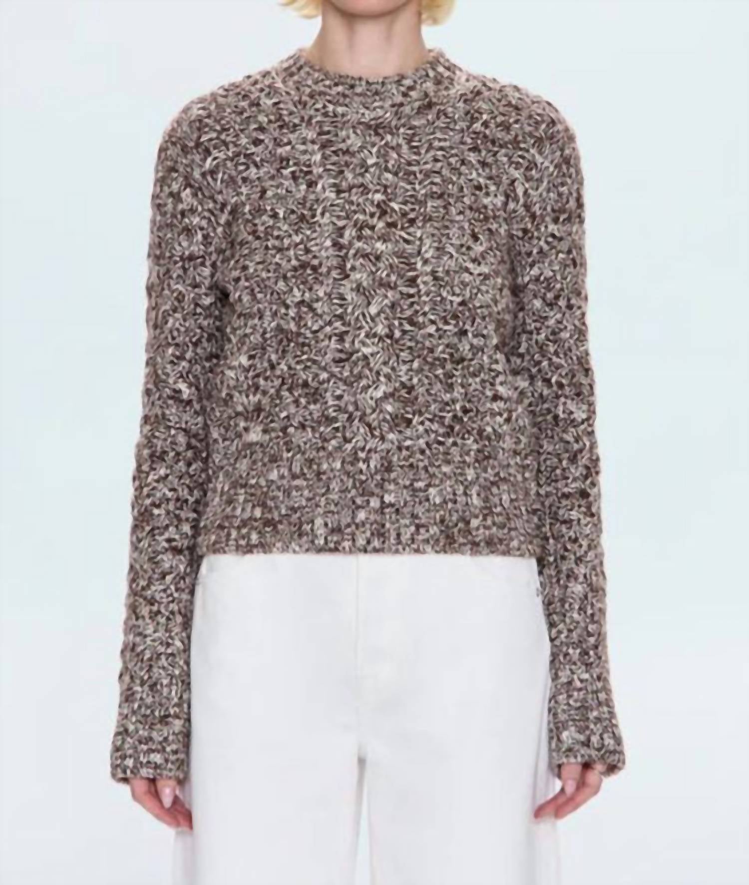 Свитер «Рыбак» Куинн с усадкой в шоколадном меланжевом цвете Pistola, Chocolate Marl
Свитер «Рыбак» Куинн с усадкой в шоколадном меланжевом цвете Pistola, Chocolate Marl