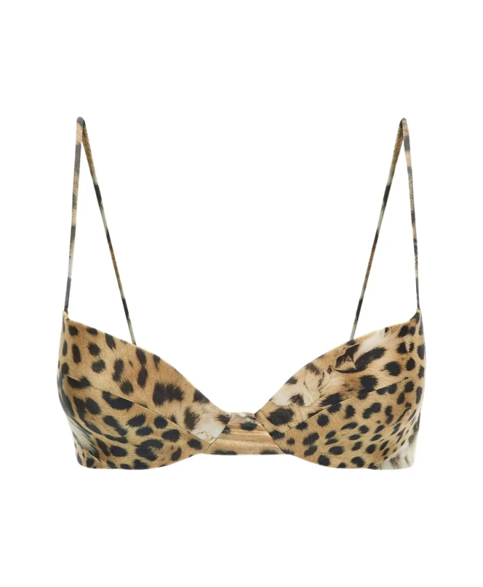 Топ от бикини с принтом ягуара Roberto Cavalli, коричневый
Топ от бикини с принтом ягуара Roberto Cavalli, коричневый
