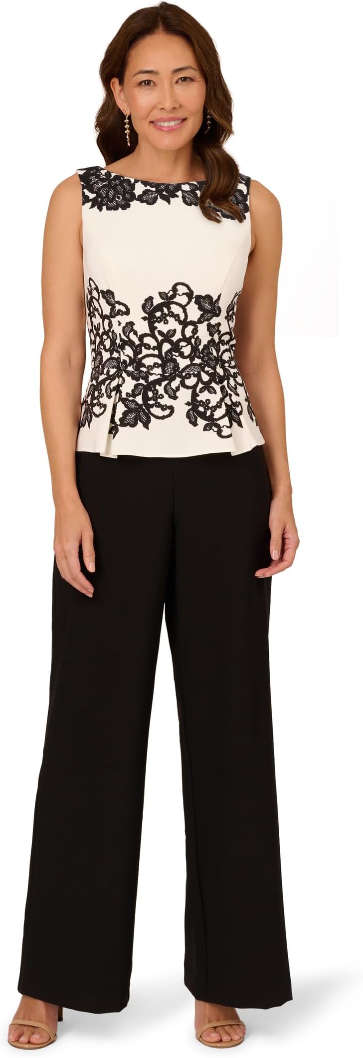 Брюки Adrianna Papell Scroll Lace Jumptsuit, Ivory/Black
Брюки Adrianna Papell Scroll Lace Jumptsuit, Ivory/Black