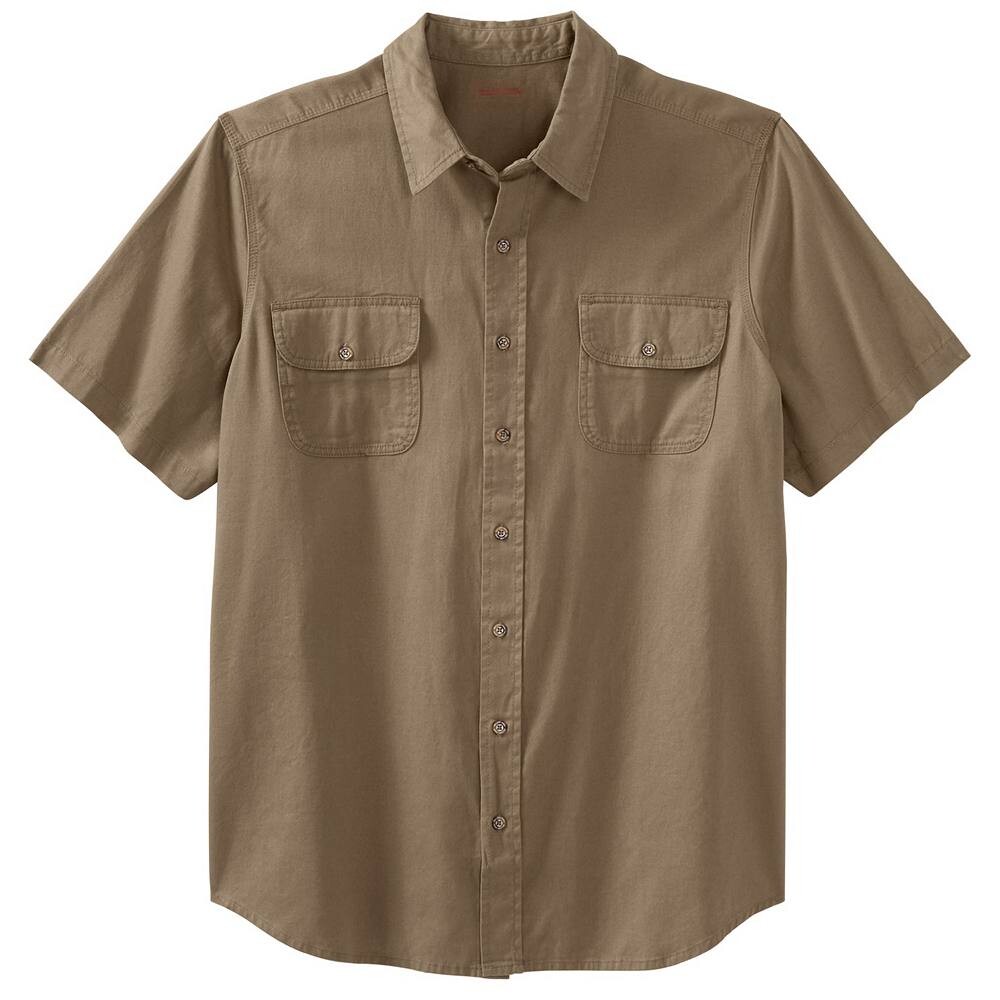 Мужская рубашка из денима и твила с короткими рукавами Boulder Creek Kingsize Big & Tall, цвет Dark Khaki 
Мужская рубашка из денима и твила с короткими рукавами Boulder Creek Kingsize Big & Tall, цвет Dark Khaki