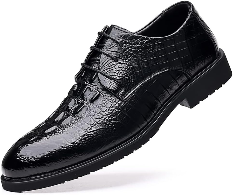 Классические туфли-оксфорды для мужчин на шнуровке, из искусственной кожи с тиснением под крокодила, резиновая подошва, блочный каблук, низкий верх, противоскользящее покрытие, свадебные туфли Zuzala, черный
Классические туфли-оксфорды для мужчин на шнуровке, из искусственной кожи с тиснением под крокодила, резиновая подошва, блочный каблук, низкий верх, противоскользящее покрытие, свадебные туфли Zuzala, черный