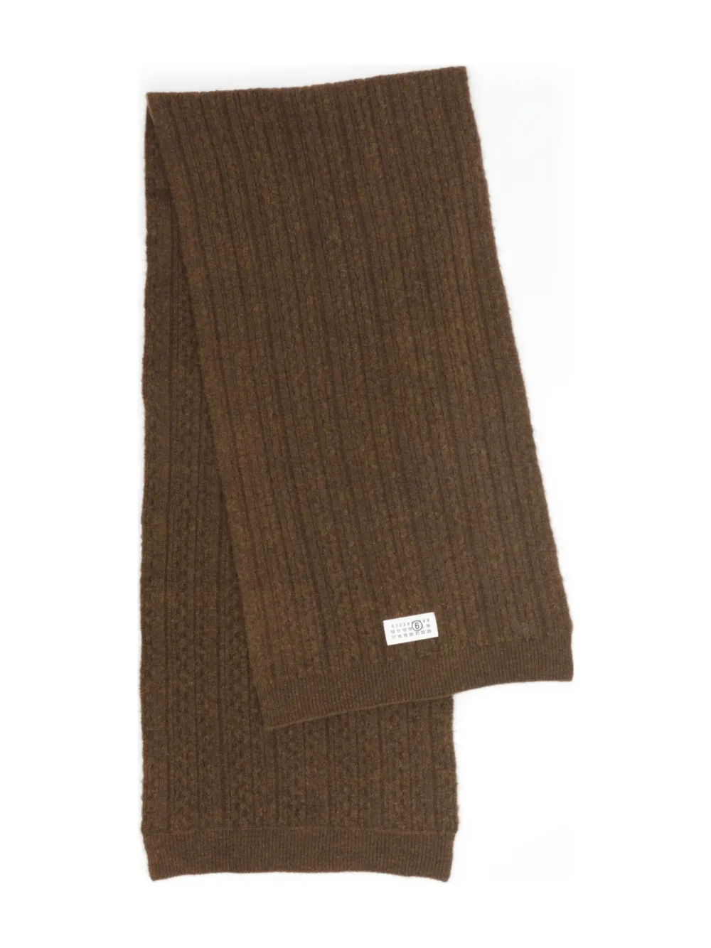 Шарф в рубчик MM6 Maison Margiela, коричневый
Шарф в рубчик MM6 Maison Margiela, коричневый