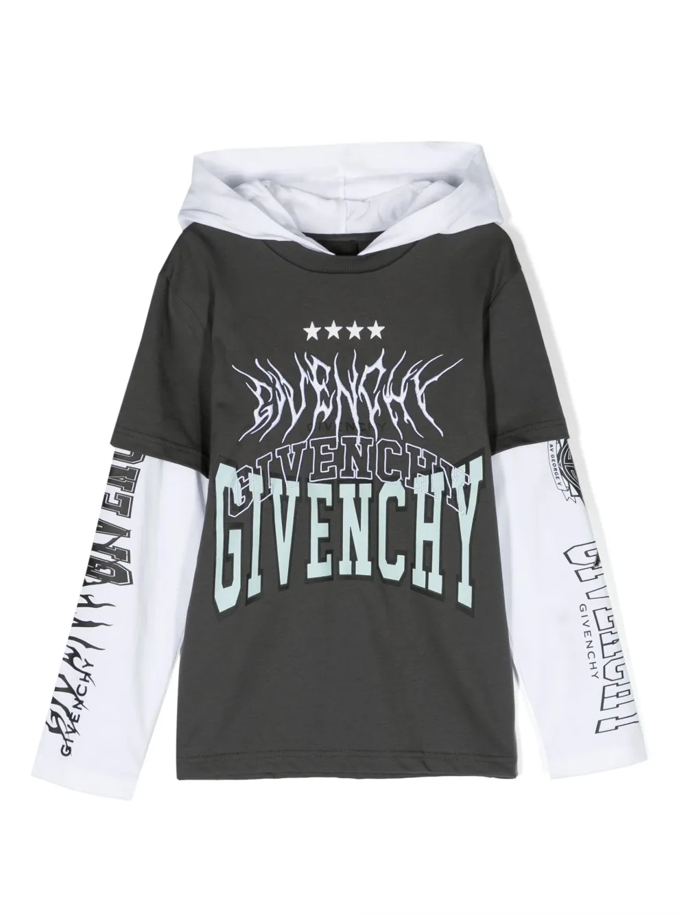 Топ со вставками и логотипом Givenchy Kids, серый
Топ со вставками и логотипом Givenchy Kids, серый