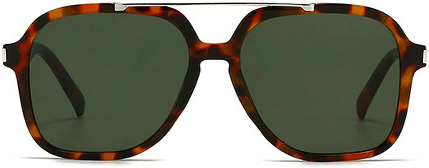 Солнцезащитные очки COTIA Fashion Oversized Square Double Bridges для женщин, защита от УФ-излучения UV400, ретро-заклепки, для мужчин, темно-зеленые, Leopard Green
Солнцезащитные очки COTIA Fashion Oversized Square Double Bridges для женщин, защита от УФ-излучения UV400, ретро-заклепки, для мужчин, темно-зеленые, Leopard Green
