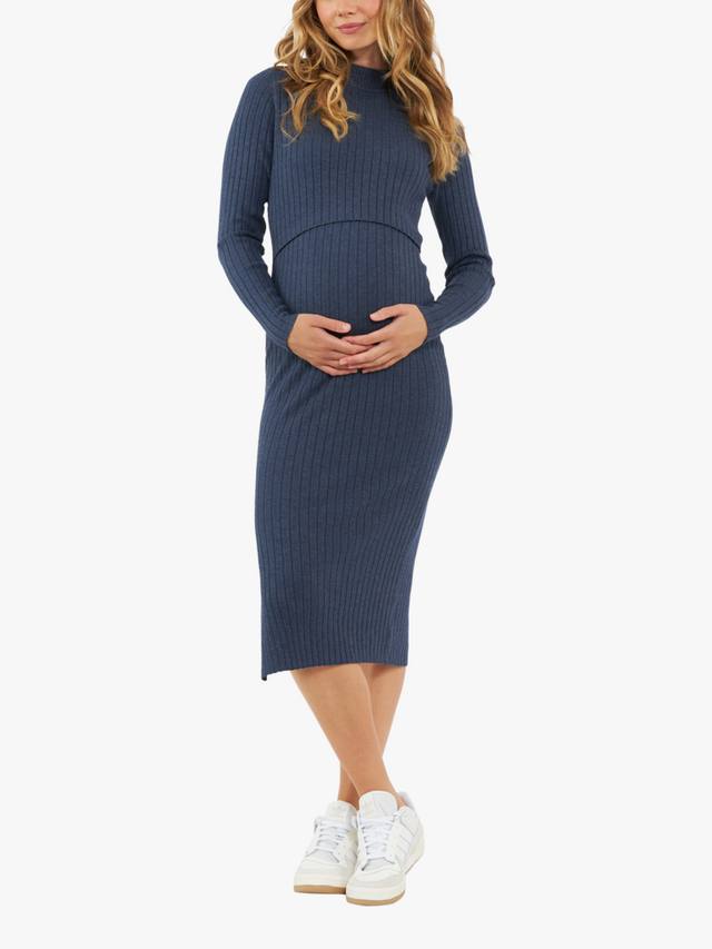 Платье для беременных и кормящих из ребристого трикотажа nella Ripe, цвет Denim Marle
Платье для беременных и кормящих из ребристого трикотажа nella Ripe, цвет Denim Marle