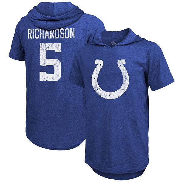 Мужская худи slim fit anthony richardson royal indianapolis colts с именем и номером игрока Majestic Threads
Мужская худи slim fit anthony richardson royal indianapolis colts с именем и номером игрока Majestic Threads