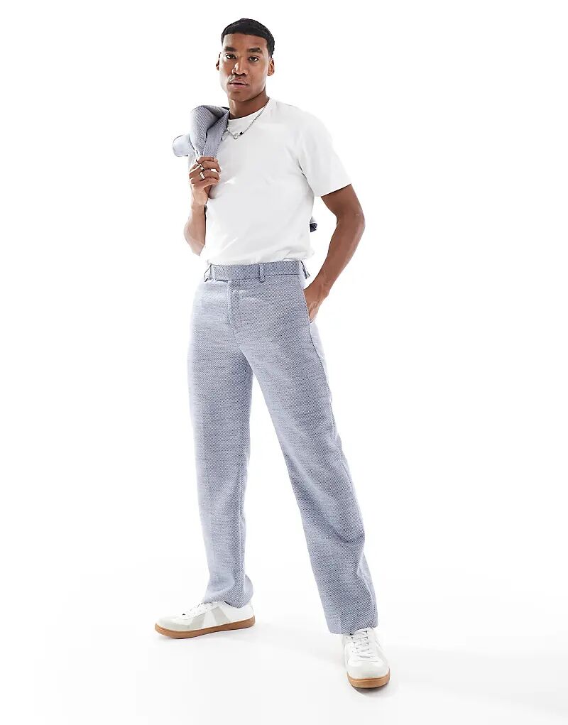 Прямые брюки ASOS DESIGN из синей фактуры
Прямые брюки ASOS DESIGN из синей фактуры