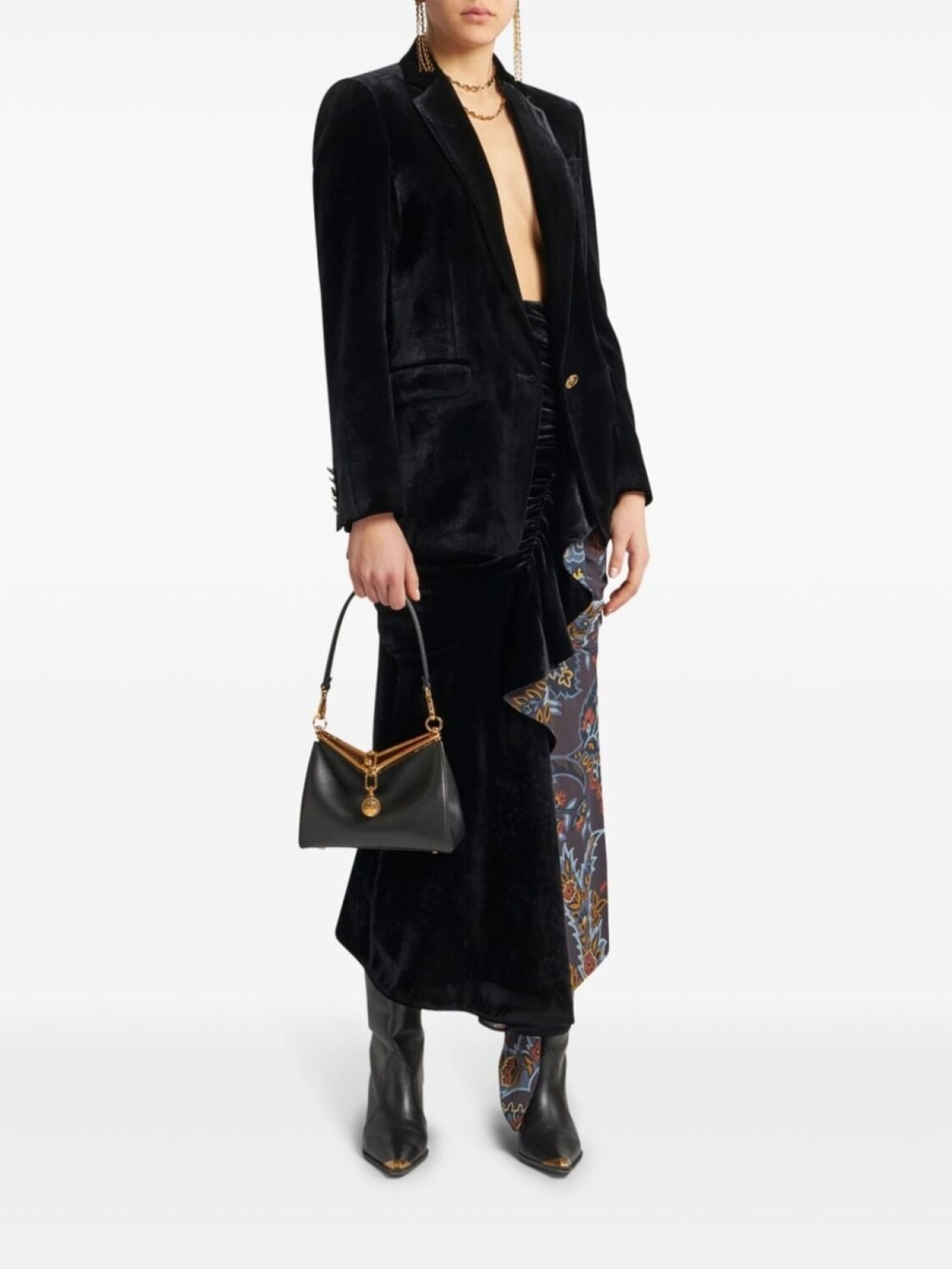 ETRO асимметричная юбка-миди с принтом пейсли, черный
ETRO асимметричная юбка-миди с принтом пейсли, черный