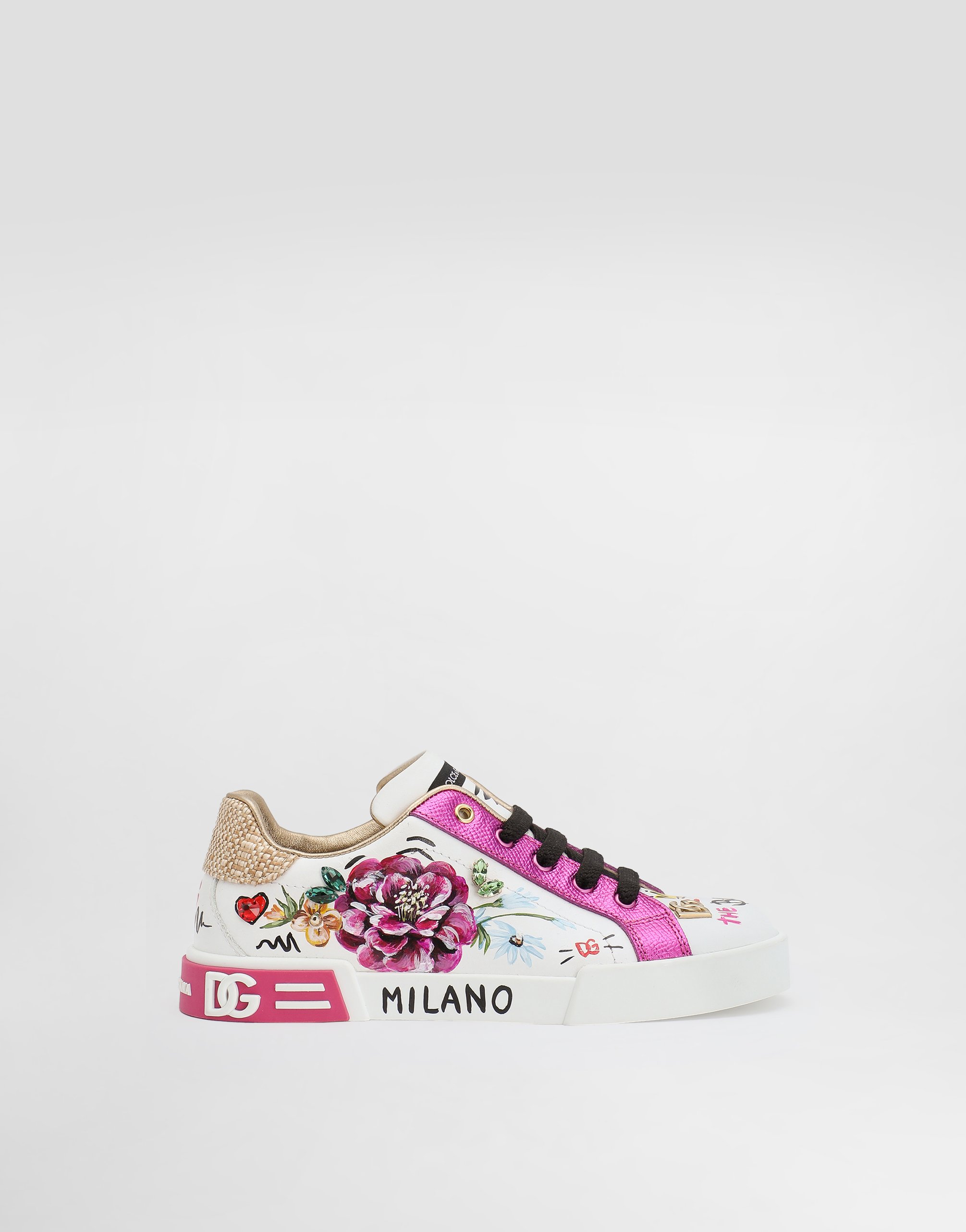 Кроссовки из телячьей кожи dauphine и соломы Dolce&Gabbana, мультиколор
Кроссовки из телячьей кожи dauphine и соломы Dolce&Gabbana, мультиколор