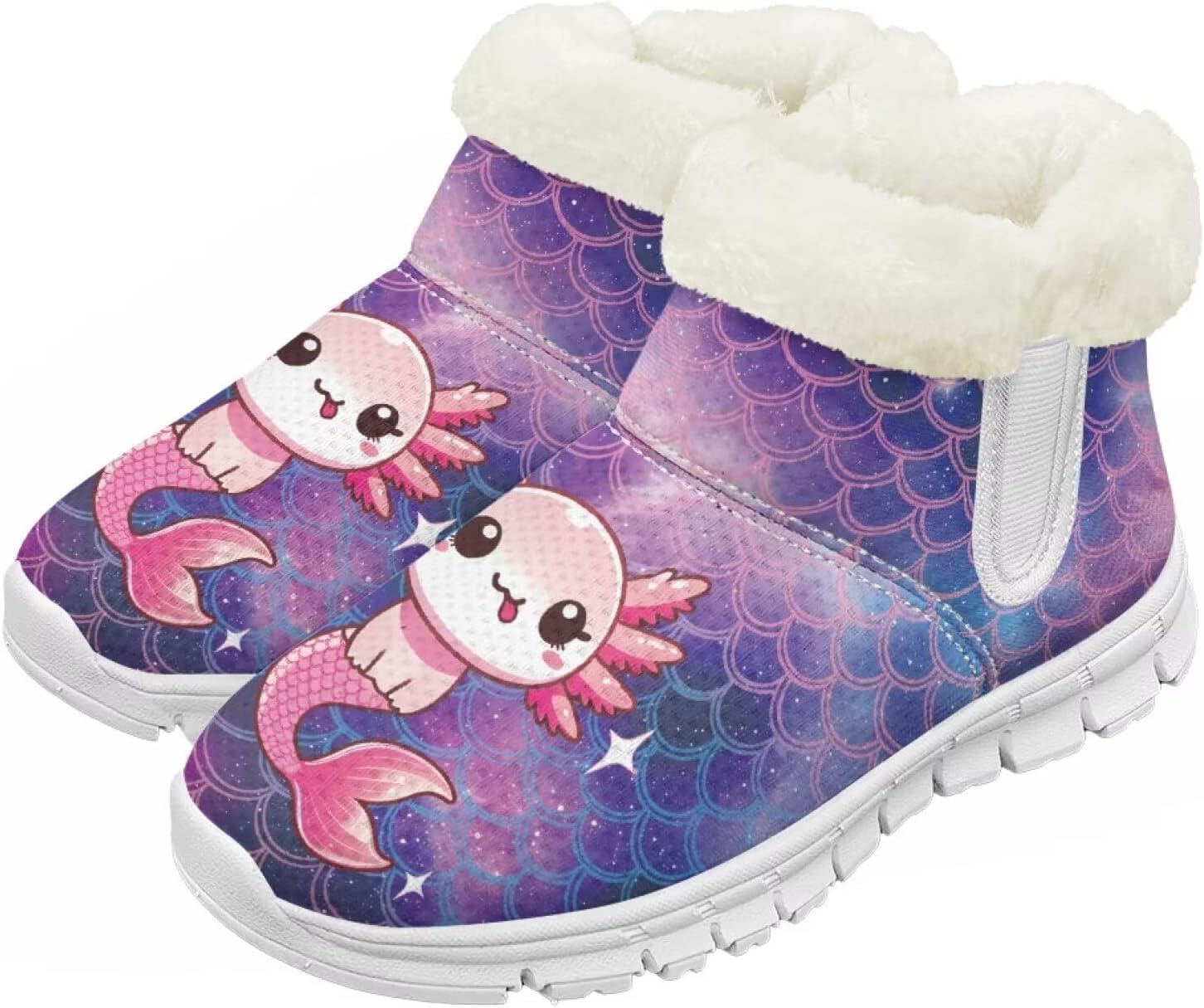 Детские зимние сапоги для девочек, водонепроницаемые, противоскользящие, для холодной погоды, с искусственным мехом, походные ботинки Goronwyfloyd, Purple Mermaid Axolotl
Детские зимние сапоги для девочек, водонепроницаемые, противоскользящие, для холодной погоды, с искусственным мехом, походные ботинки Goronwyfloyd, Purple Mermaid Axolotl