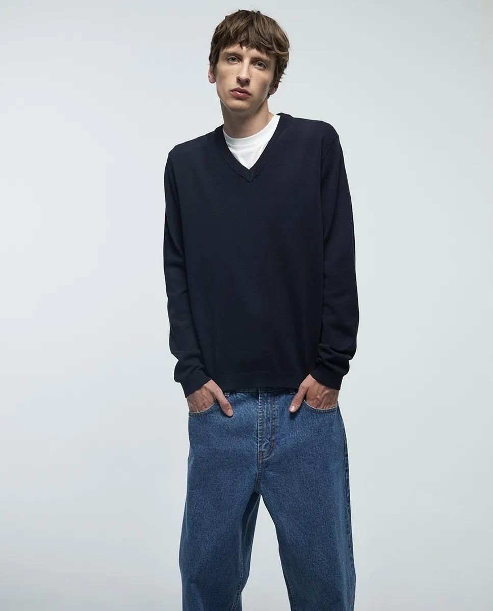 Джемпер с V-образным вырезом Sfera, темно-синий
Джемпер с V-образным вырезом Sfera, темно-синий