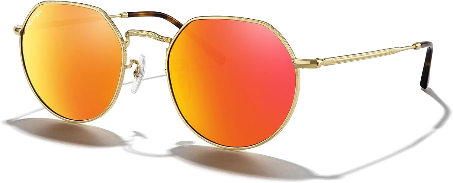 Круглые многоугольные металлические поляризованные солнцезащитные очки MERRY для женщин и мужчин, в стиле ретро, классика и винтаж, модель S6565 MERRY'S, Polished Gold Frame/Orange Mirror Lens
Круглые многоугольные металлические поляризованные солнцезащитные очки MERRY для женщин и мужчин, в стиле ретро, классика и винтаж, модель S6565 MERRY'S, Polished Gold Frame/Orange Mirror Lens