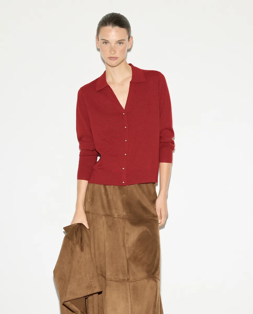 Женский приталенный джемпер с воротником-поло Woman El Corte Inglés, красный
Женский приталенный джемпер с воротником-поло Woman El Corte Inglés, красный