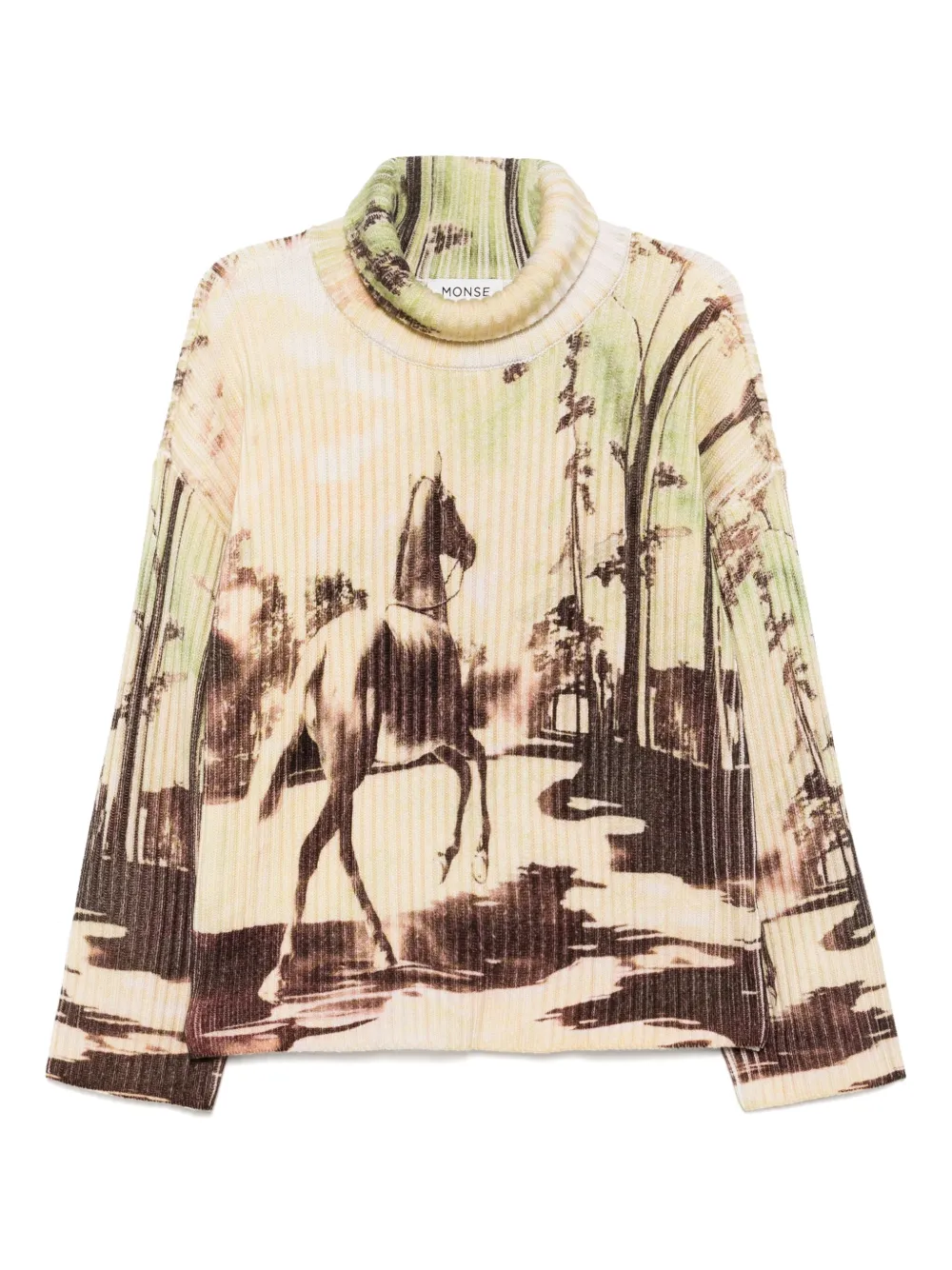 Джемпер в рубчик с принтом Monse, зеленый
Джемпер в рубчик с принтом Monse, зеленый