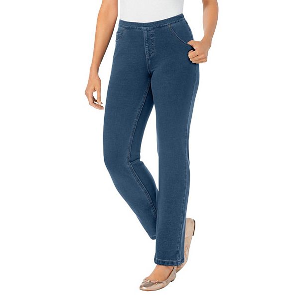 Джинсы прямого кроя plus size с пятью карманами из стрейч-денима Woman Within, Medium Stonewash
Джинсы прямого кроя plus size с пятью карманами из стрейч-денима Woman Within, Medium Stonewash