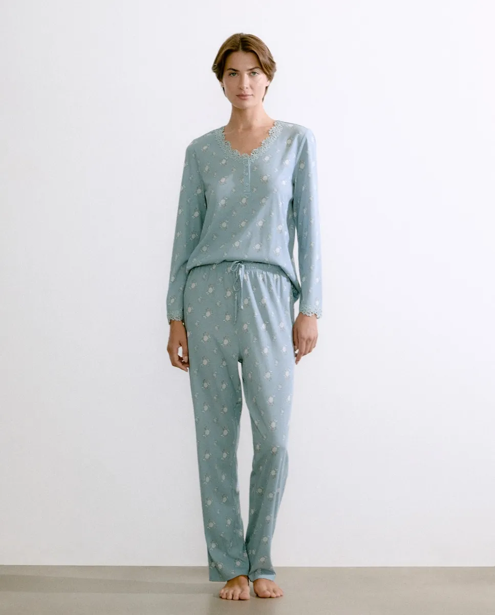 Пижама с цветочным принтом Énfasis, синий
Пижама с цветочным принтом Énfasis, синий