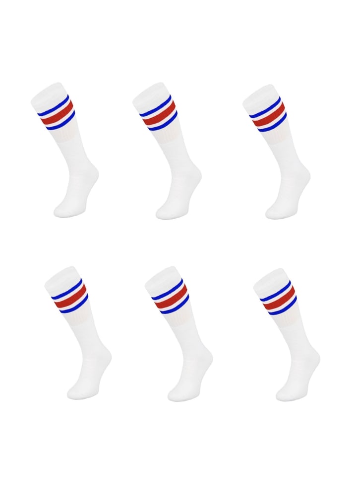 Носки COFI 1453 Basketsocken Blau-Rot gestreift OneSize Weiß, белый 
Носки COFI 1453 Basketsocken Blau-Rot gestreift OneSize Weiß, белый