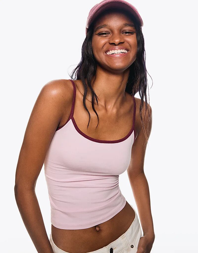 Топ Bershka на бретельках розового цвета
Топ Bershka на бретельках розового цвета