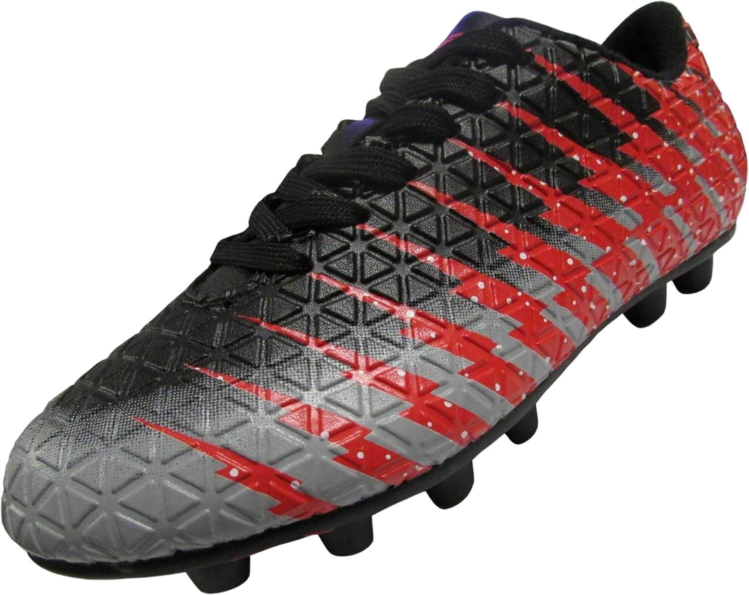 Футбольные бутсы Vizari Bolt для детей на твердое покрытие для мальчиков и девочек, Верх из текстурированной синтетической кожи, детские футбольные бутсы с полиуретановой подошвой для комфорта и сцепления, черный/красный
Футбольные бутсы Vizari Bolt для детей на твердое покрытие для мальчиков и девочек, Верх из текстурированной синтетической кожи, детские футбольные бутсы с полиуретановой подошвой для комфорта и сцепления, черный/красный