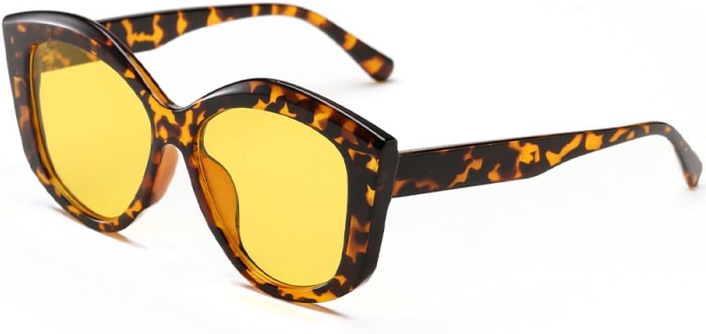 Модные ретро-солнцезащитные очки в большой оправе «кошачий глаз» для женщин и мужчин, классические винтажные солнцезащитные очки с защитой от УФ-излучения UV400 для активного отдыха generic, Leopard Yellow
Модные ретро-солнцезащитные очки в большой оправе «кошачий глаз» для женщин и мужчин, классические винтажные солнцезащитные очки с защитой от УФ-излучения UV400 для активного отдыха generic, Leopard Yellow
