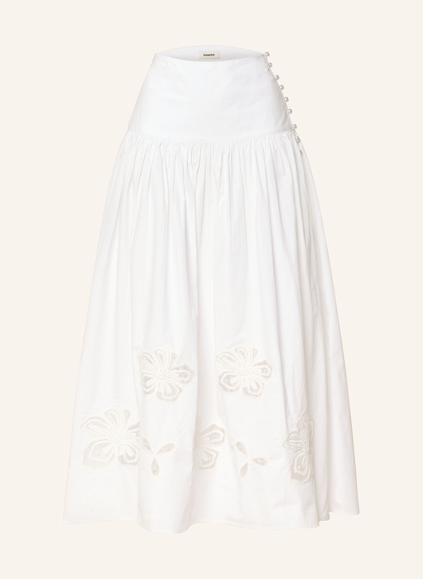 Юбка с декоративными бусинами Sandro, экрю
Юбка с декоративными бусинами Sandro, экрю