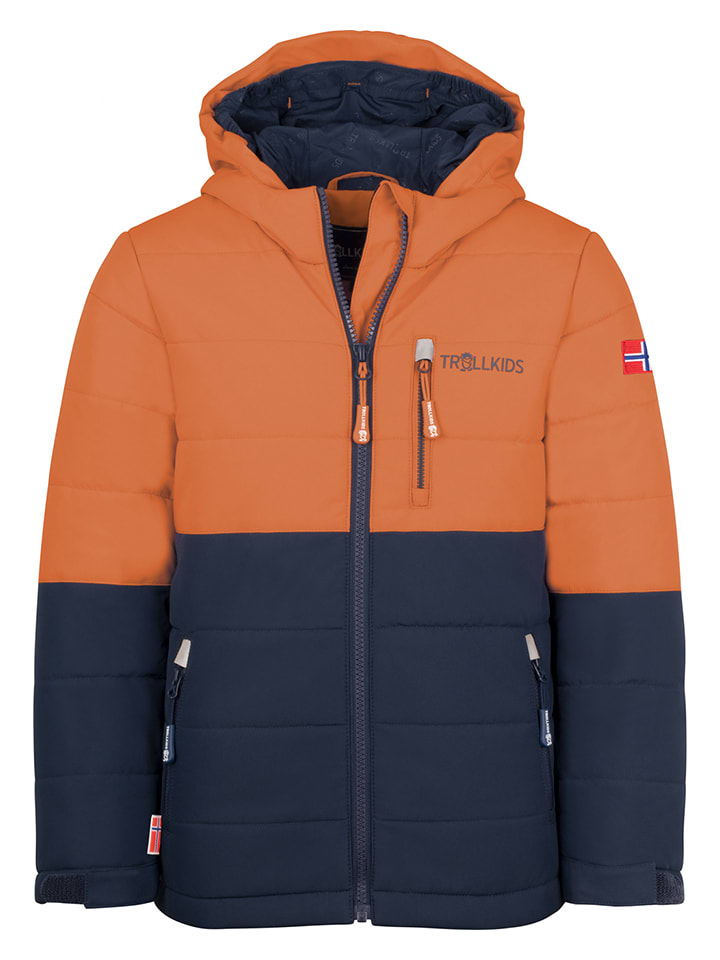Лыжная куртка Trollkids Ski-/ Snowboardjacke Hemsedal, цвет Orange/Dunkelblau 
Лыжная куртка Trollkids Ski-/ Snowboardjacke Hemsedal, цвет Orange/Dunkelblau