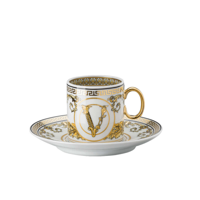 Rosenthal Versace Virtus Gala Белая чашка для эспрессо 0,10 л с блюдцем, 2 предм Rosenthal meets Versace, белое золото
Rosenthal Versace Virtus Gala Белая чашка для эспрессо 0,10 л с блюдцем, 2 предм Rosenthal meets Versace, белое золото