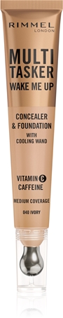 Тональный крем и консилер с осветляющим эффектом Rimmel Multi-Tasker Wake Me Up, 40 Ivory 20 ml
Тональный крем и консилер с осветляющим эффектом Rimmel Multi-Tasker Wake Me Up, 40 Ivory 20 ml