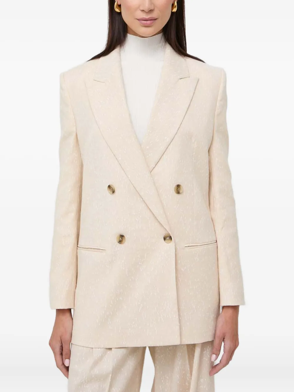 Двубортный пиджак BOSS, нейтральный
Двубортный пиджак BOSS, нейтральный