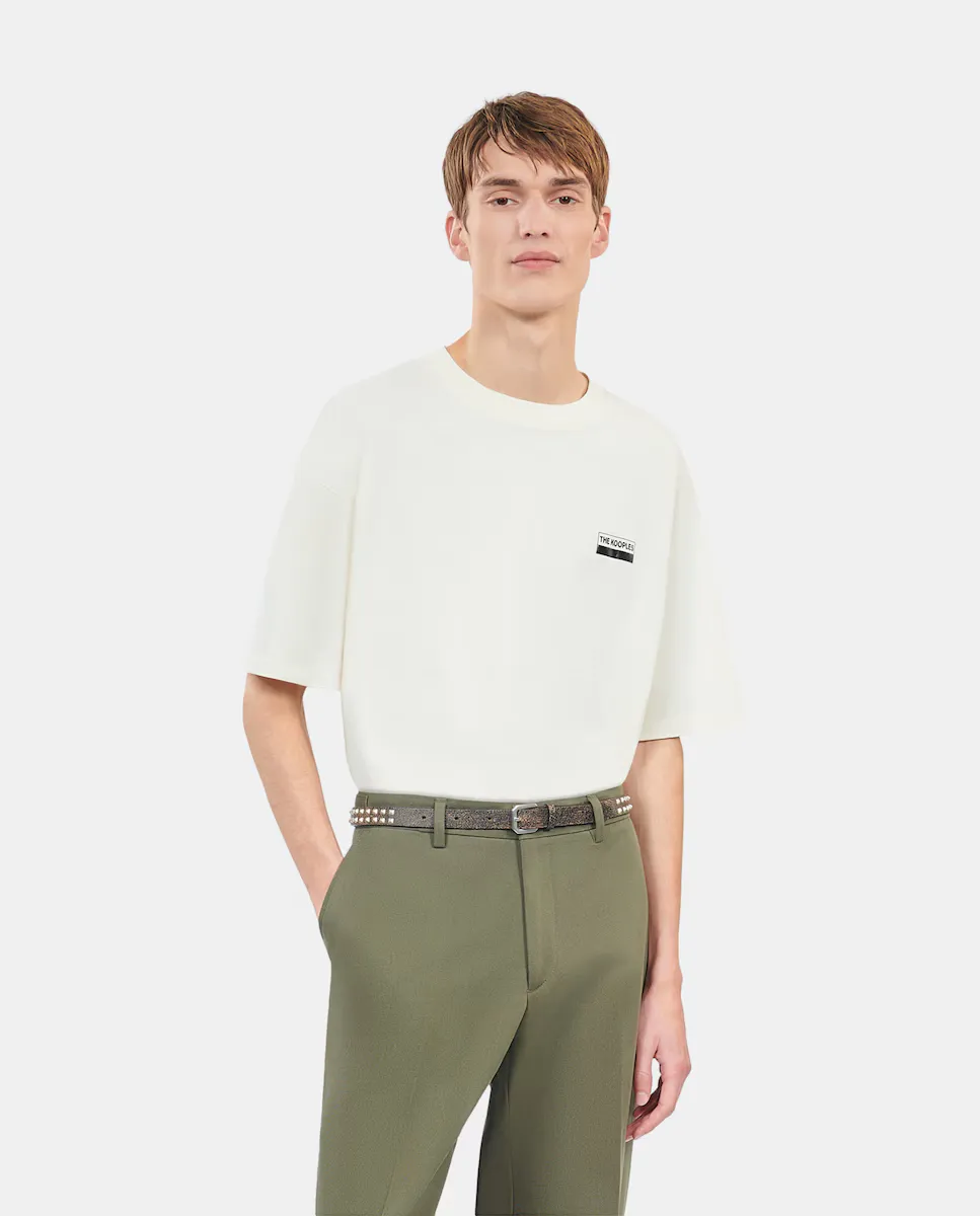 Мужская футболка с коротким рукавом и принтом The Kooples, бежевый
Мужская футболка с коротким рукавом и принтом The Kooples, бежевый