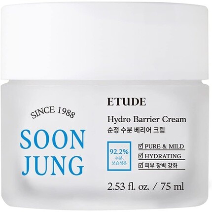 Etude Houseoonjung Hydro Barrier Cream 75 мл Увлажняющий и успокаивающий крем 2,53 жидких унции
Etude Houseoonjung Hydro Barrier Cream 75 мл Увлажняющий и успокаивающий крем 2,53 жидких унции
