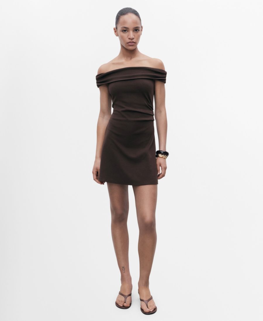 Женское короткое платье без бретелей MANGO, Brown
Женское короткое платье без бретелей MANGO, Brown