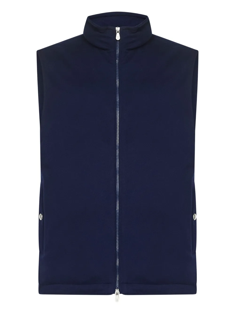 Жилет на молнии с воротником-стойкой Brunello Cucinelli, синий
Жилет на молнии с воротником-стойкой Brunello Cucinelli, синий