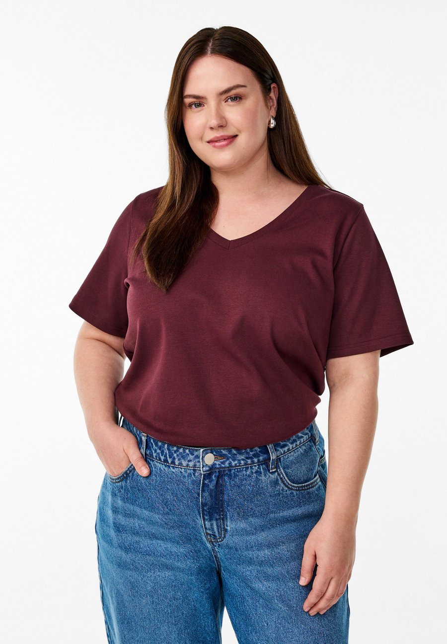 Футболка Zizzi Basic T-shirt, Fudge/Bordeaux
Футболка Zizzi Basic T-shirt, Fudge/Bordeaux