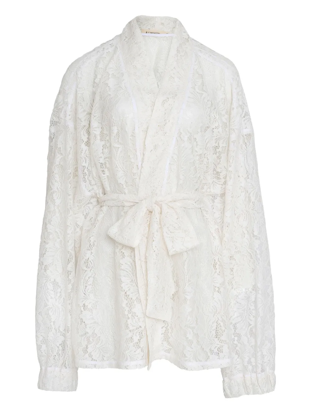 Двубортный кружевной пиджак с поясом Lethicia Bronstein, белый
Двубортный кружевной пиджак с поясом Lethicia Bronstein, белый