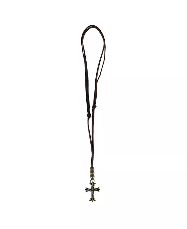 Кожаное регулируемое ожерелье Manu с крестом и бусинами Trafalgar, brown
Кожаное регулируемое ожерелье Manu с крестом и бусинами Trafalgar, brown