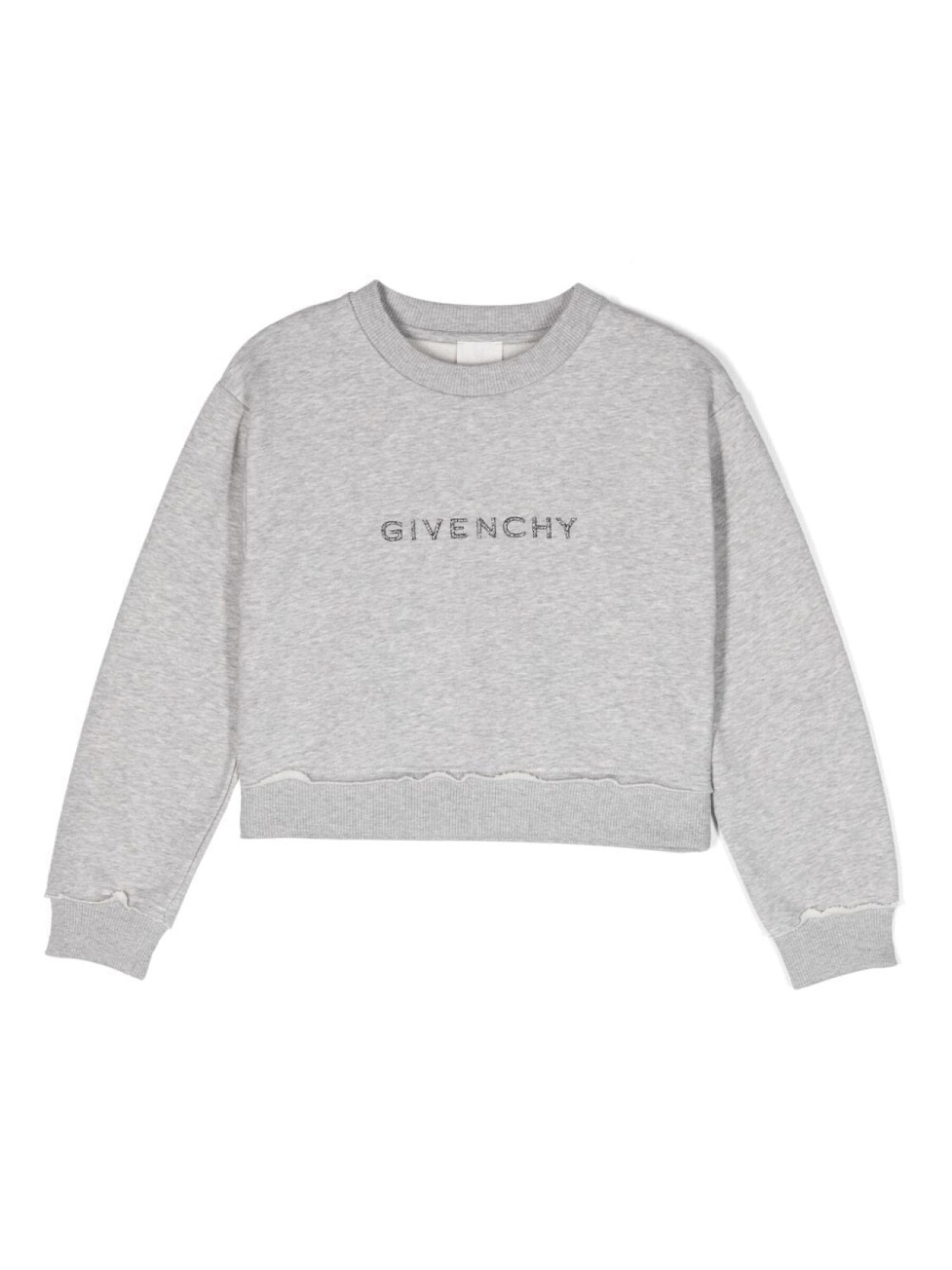 Givenchy Kids толстовка с вышитым логотипом, серый 
Givenchy Kids толстовка с вышитым логотипом, серый