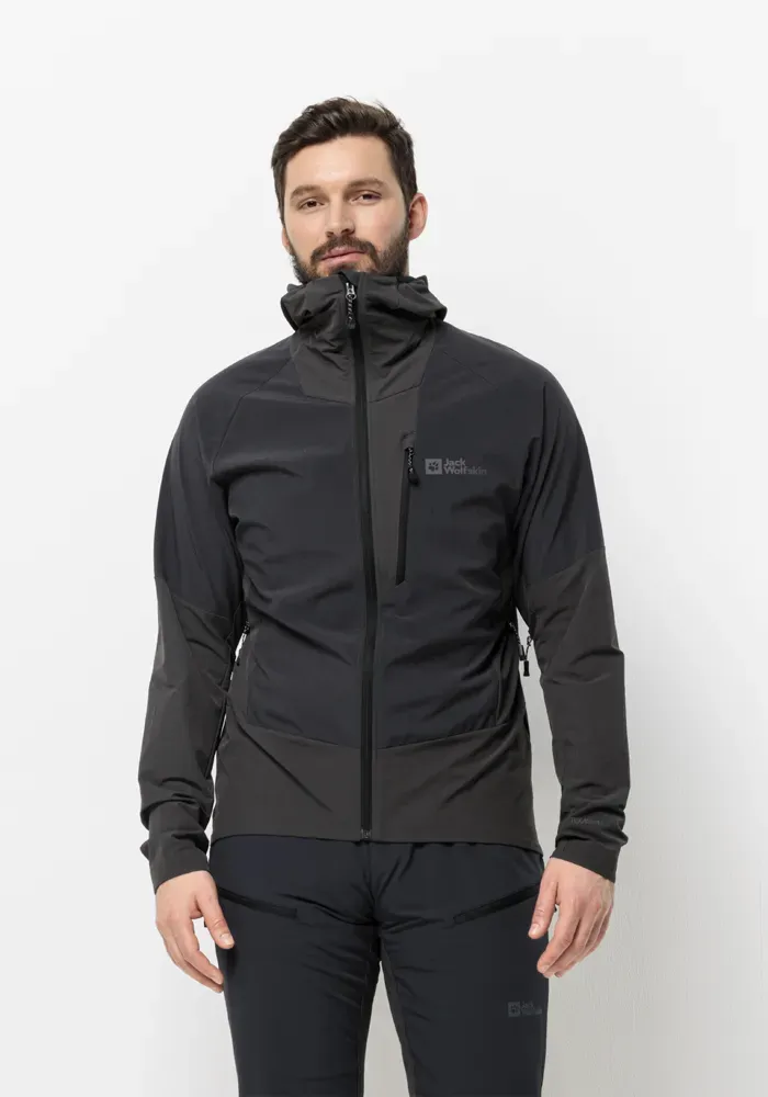 Куртка из софтшелла Jack Wolfskin "ALPSPITZE HOODY M", с капюшоном, цвет Phantom 
Куртка из софтшелла Jack Wolfskin "ALPSPITZE HOODY M", с капюшоном, цвет Phantom