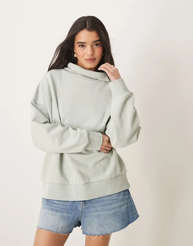 Плотная толстовка с высоким воротом в выстиранном зеленом цвете ASOS DESIGN
Плотная толстовка с высоким воротом в выстиранном зеленом цвете ASOS DESIGN