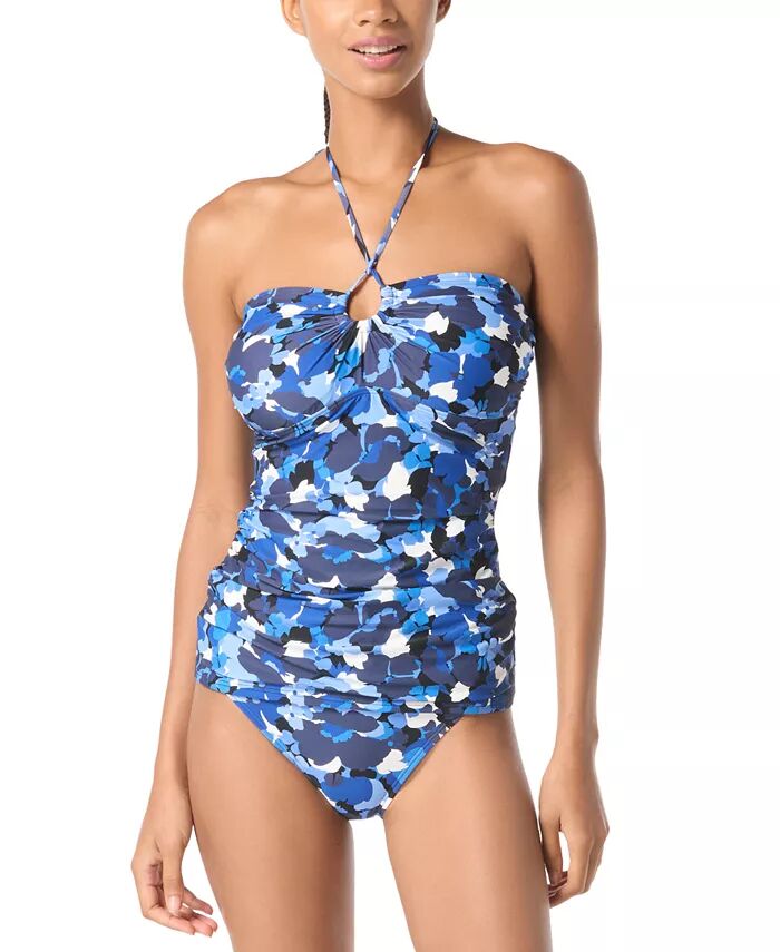 Женский топ танкини с халтером и классические плавки бикини Michael Kors
Женский топ танкини с халтером и классические плавки бикини Michael Kors