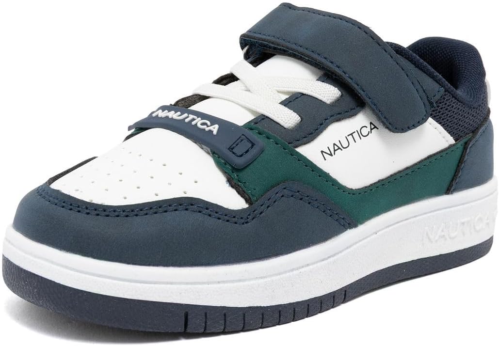 Детские кроссовки Nautica с регулируемыми ремешками, Удобные повседневные кеды для мальчиков и девочек, малышей и маленьких детей, белый/синий/зеленый/темно-синий
Детские кроссовки Nautica с регулируемыми ремешками, Удобные повседневные кеды для мальчиков и девочек, малышей и маленьких детей, белый/синий/зеленый/темно-синий