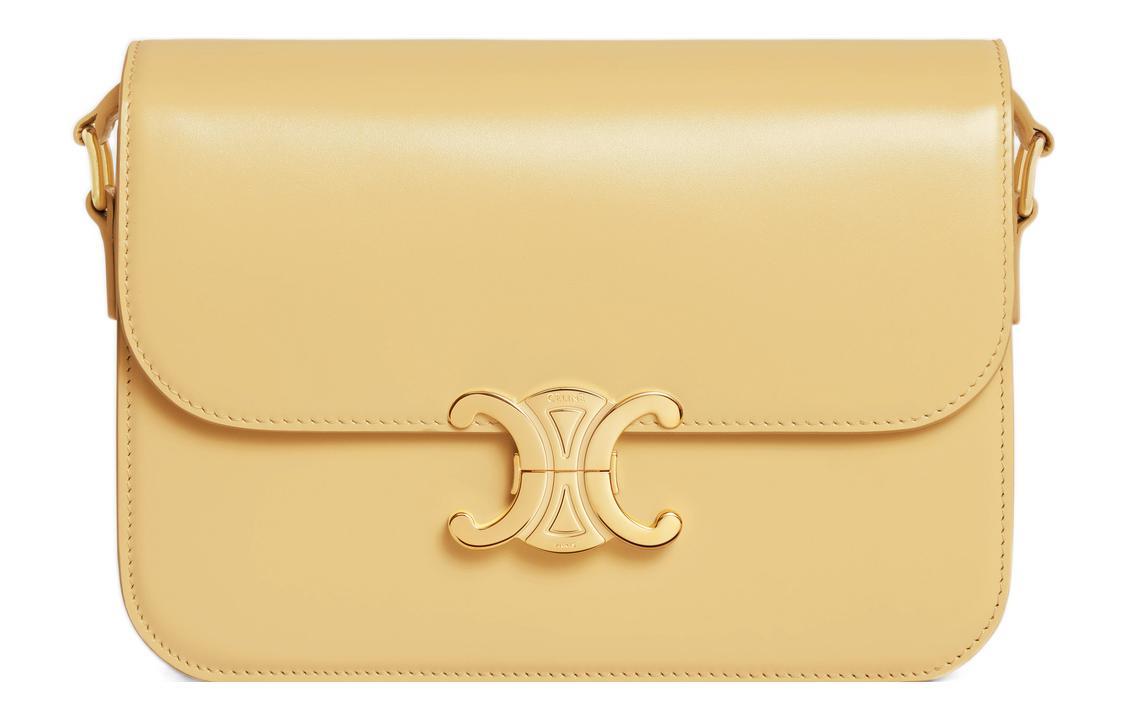 CELINE Триумф блестящая кожаная сумка через плечо женская желтая
CELINE Триумф блестящая кожаная сумка через плечо женская желтая