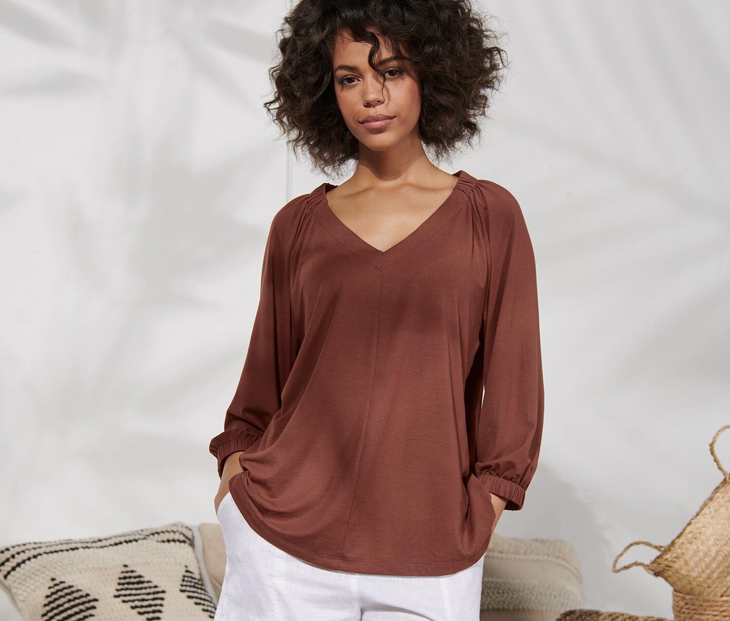 Рубашка с рюшами Tchibo, терракотовые цвета
Рубашка с рюшами Tchibo, терракотовые цвета